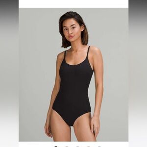 Waterside Chevron One-Piece Swimsuit *B/C Cup, Medium Bum Coverage Black